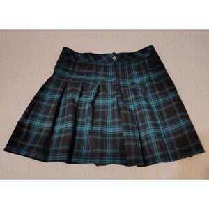 H&M Plaid Pleated Mini Skirt Schoolgirl Skater Grunge Women's Size 6 UU
